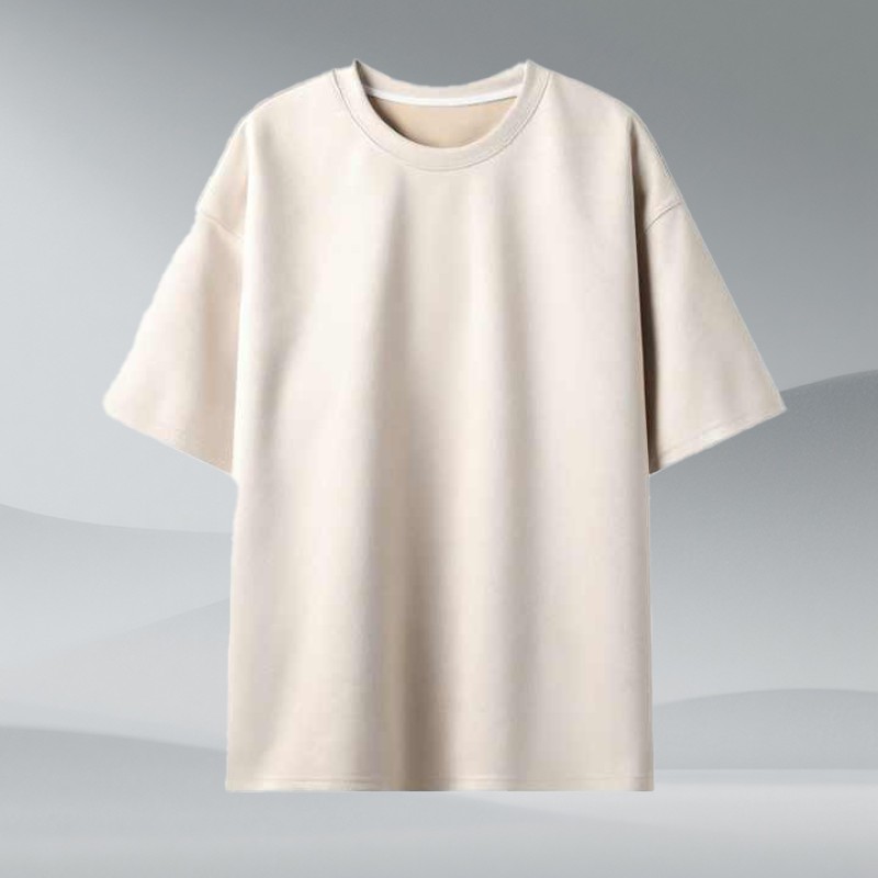 230g Price Blank Oversized Graphic Suede T Shirt