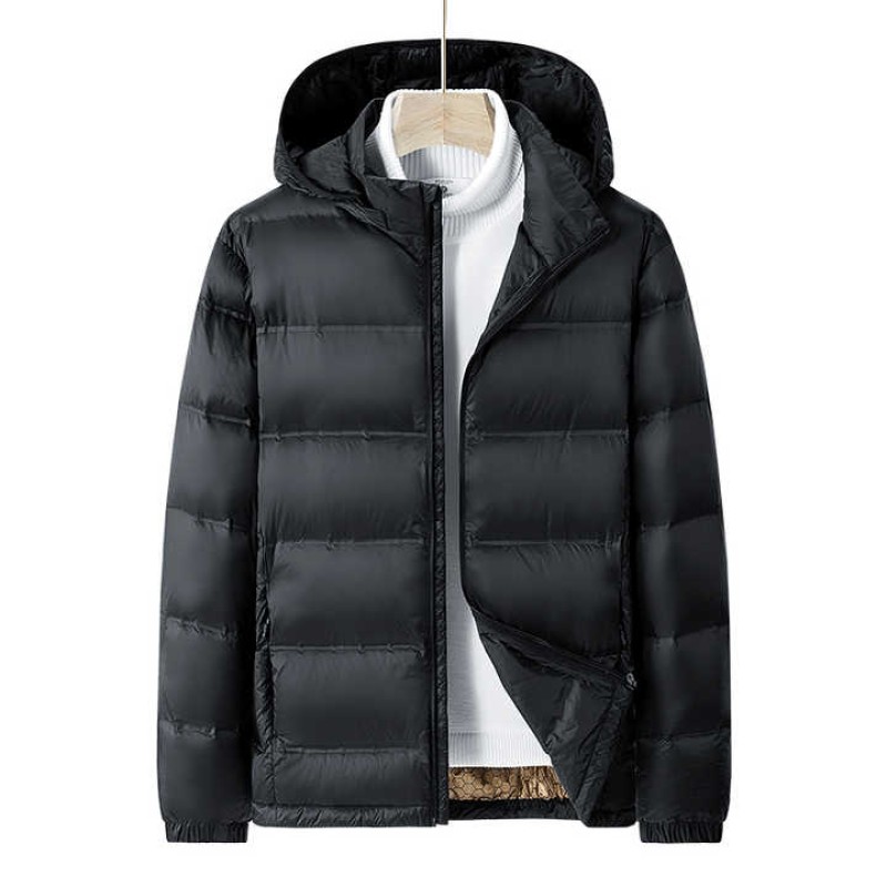 Mens Winter Windproof Outdoor Jacket With Soft Hooded Zipper up