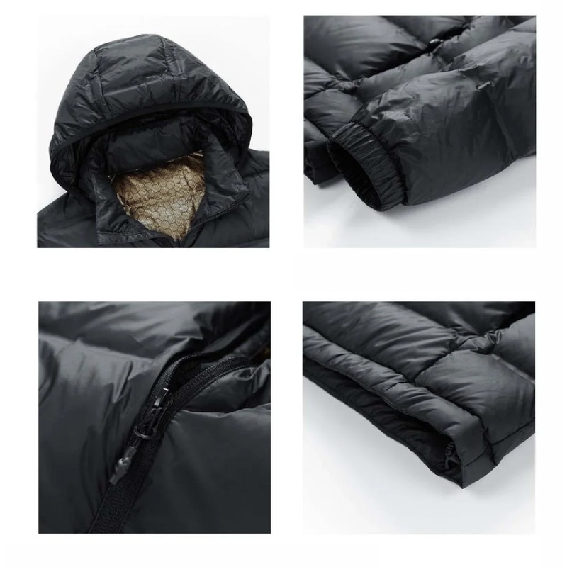 Mens Winter Windproof Outdoor Jacket With Soft Hooded Zipper up