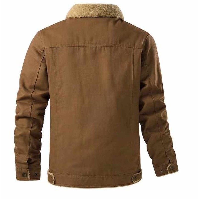 Men's Autumn Winter Outdoor Plus Size Thickened Fleece Jacket Coat