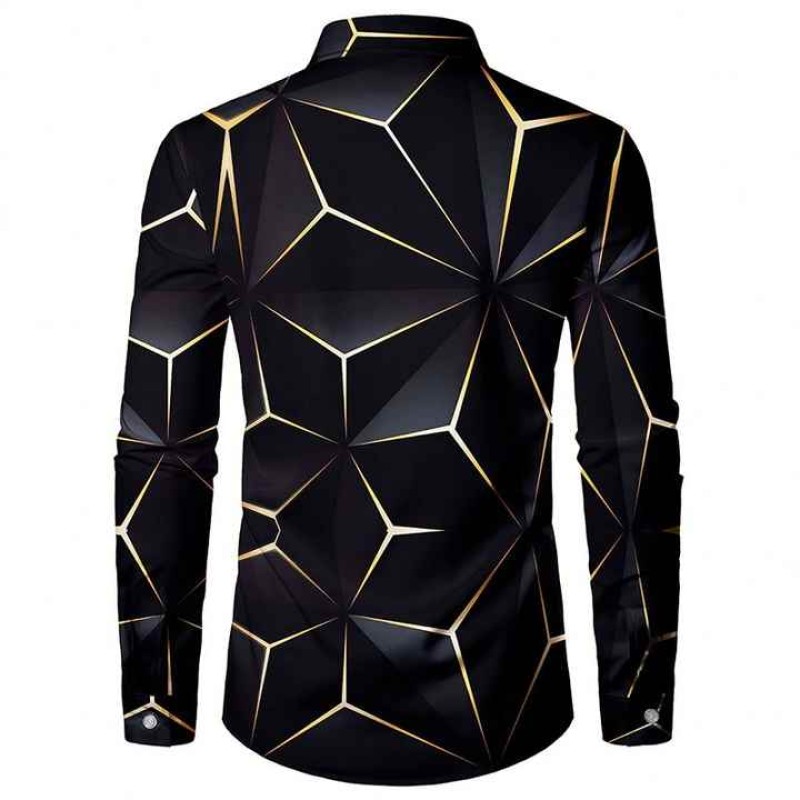 Fashionable Luxury Men's Long Sleeve Office Formal Casual Lapel Simple Shirt