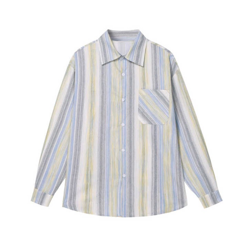 Spring Casual Loose Long Sleeve Shirt Men's Large Size Colorful