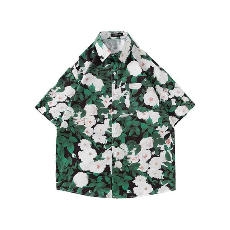 Professional Polyester Hawaiian Shirts Breathable Summer Hawaii Shirts