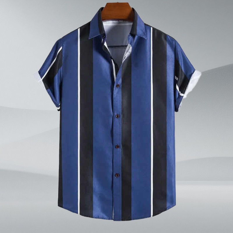 Summer Spring New Men's Floral Shirt Short Sleeved Hawaiian Shirt