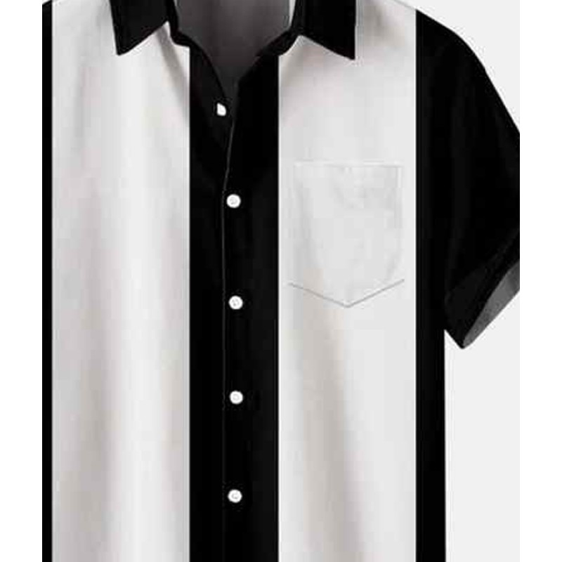 Pocket Beach Shirts Printing Casual Summer Shirts Service Men Clothing