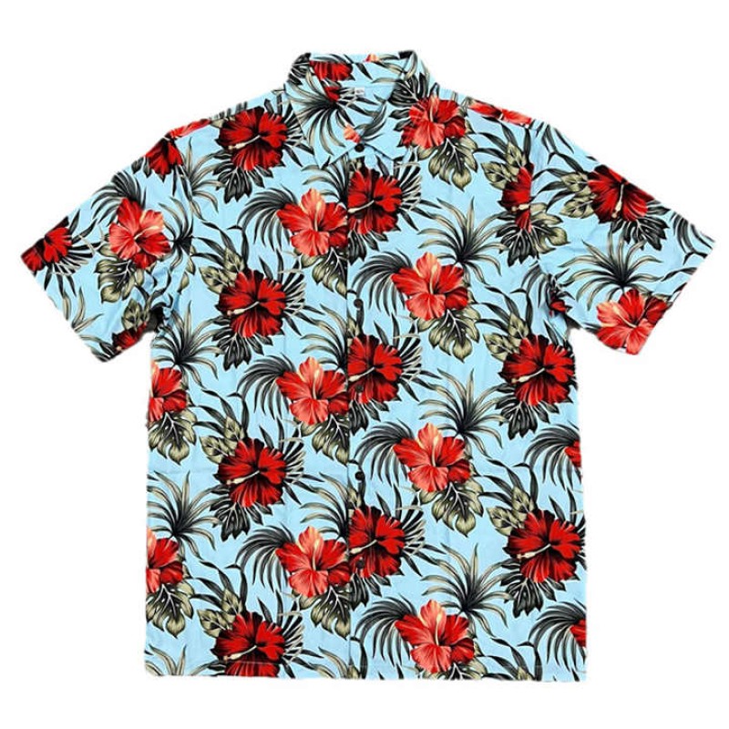 Stretch Polyester Fabric Breathable Men's Hawaiian Shirt