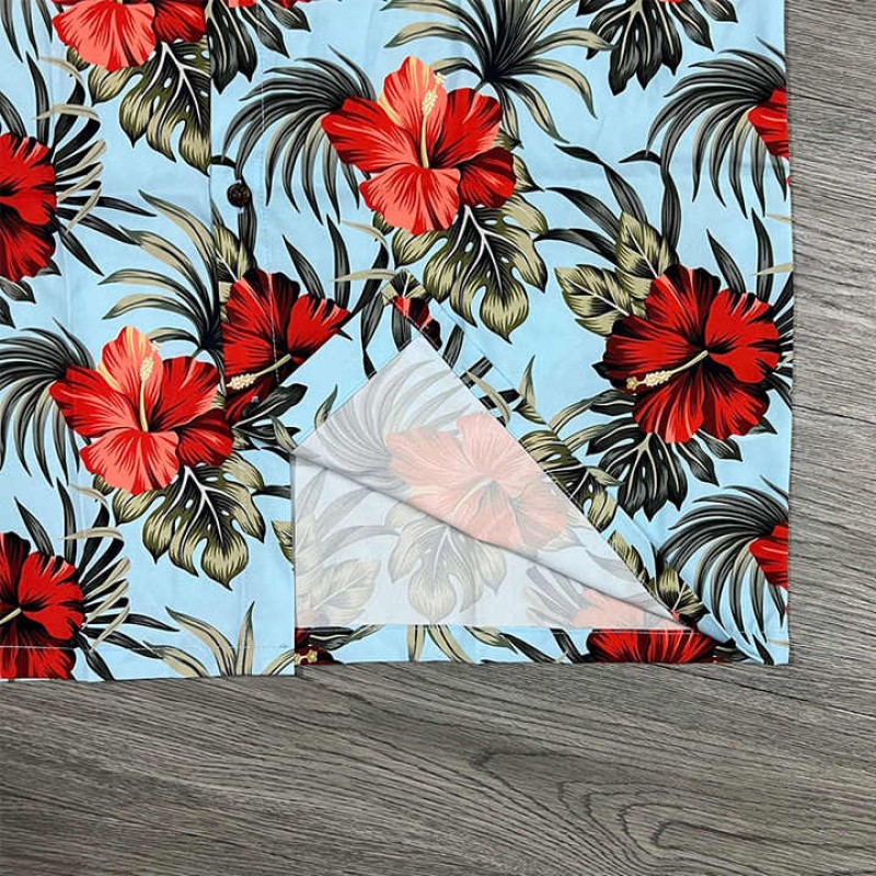 Stretch Polyester Fabric Breathable Men's Hawaiian Shirt
