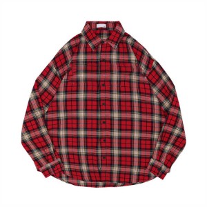 Men's Plaid Shirt Big Size 100% Cotton Autumn Long...