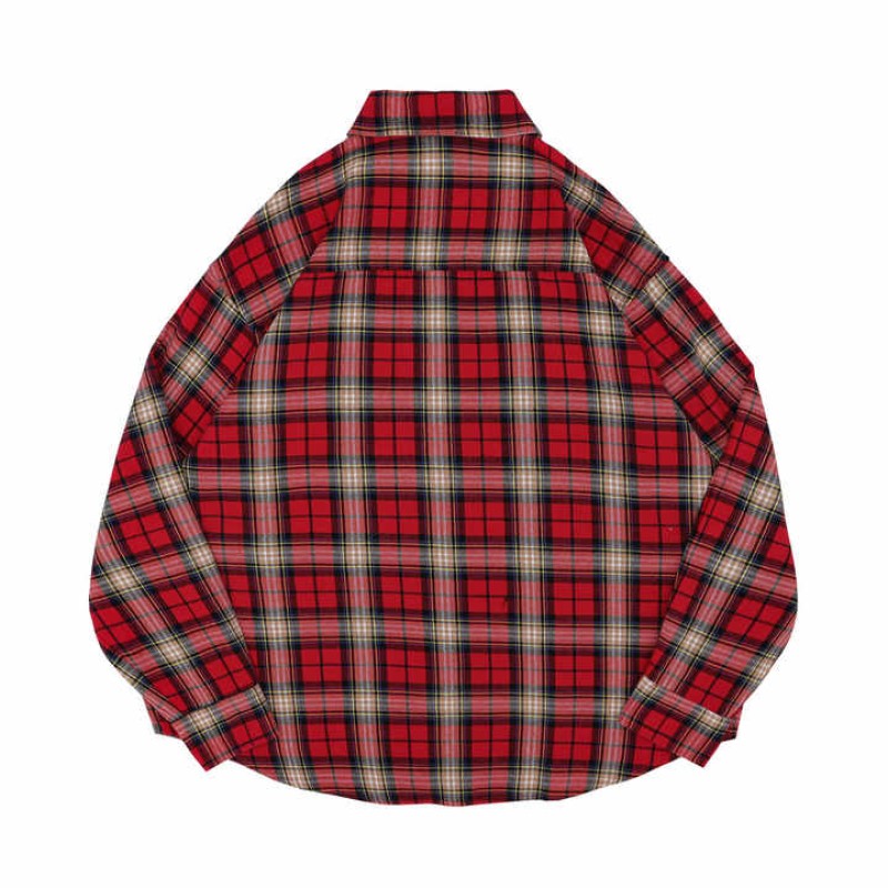 Men's Plaid Shirt Big Size 100% Cotton Autumn Long Sleeve Slim