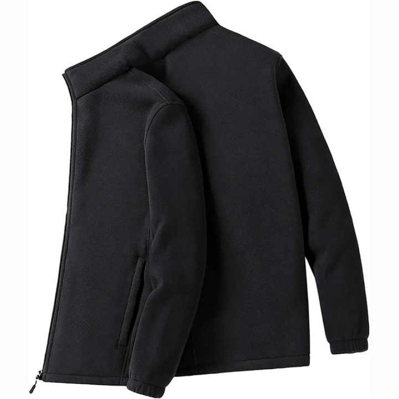 Polar Fleece Full Zip Warm Thick Winter Casual Parka Coat for Men