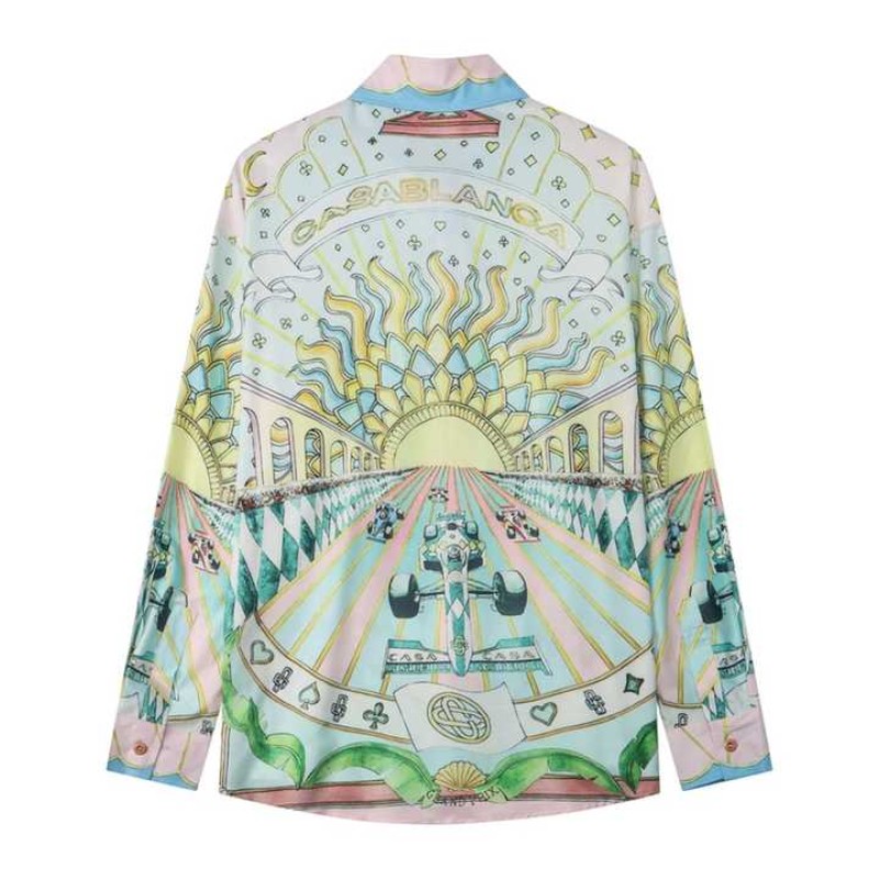 Latest Men's Fashion Long Sleeve Shirts Vintage Print Plus Size Button up