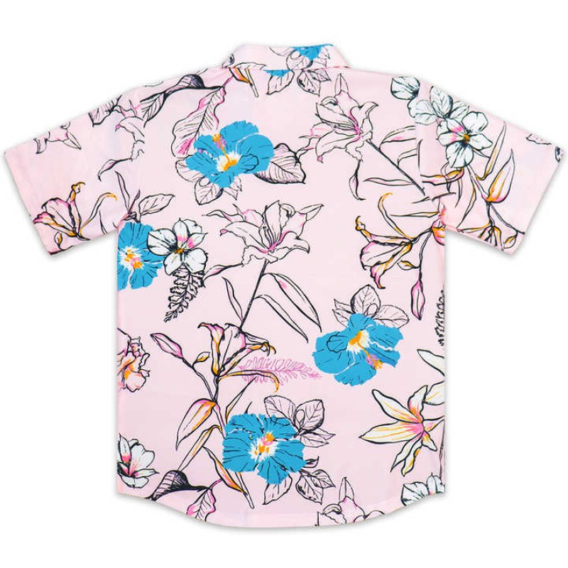 Quick Dry Vacation Loose Casual Button Down Hawaiian Shirt Short Sleeve