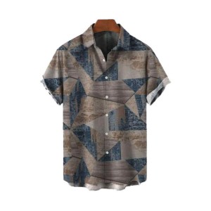 Men's Summer Beach Hawaiian Shirts Short Sleeve Va...