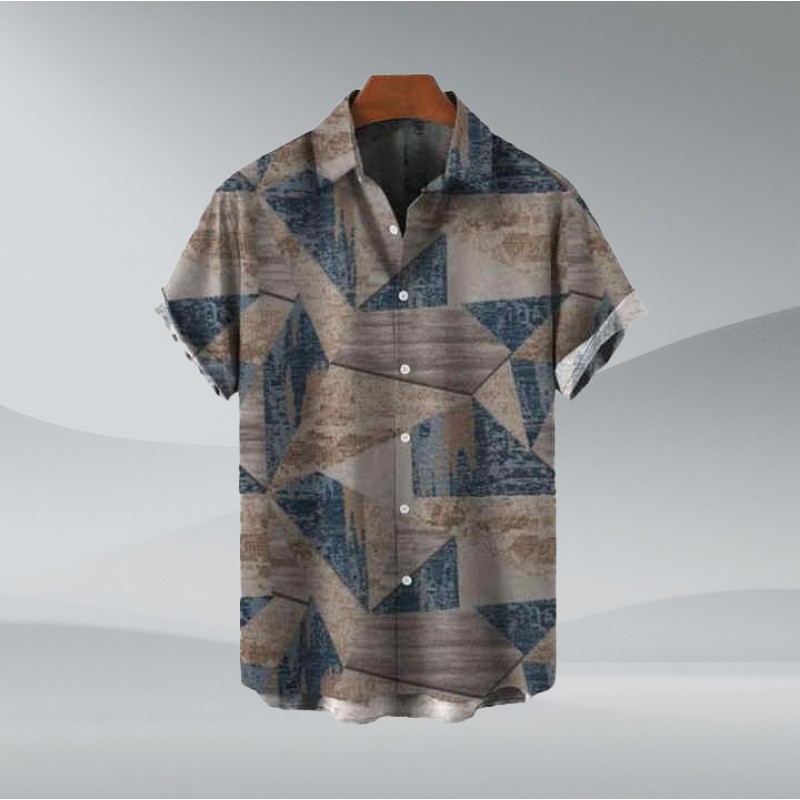 Men's Summer Beach Hawaiian Shirts Short Sleeve Vacation Boys Beach Shirt
