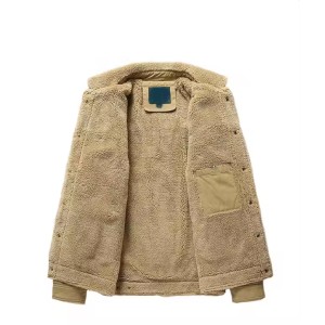 Men's Casual Winter Coat Fur Decoration Thick Velv...