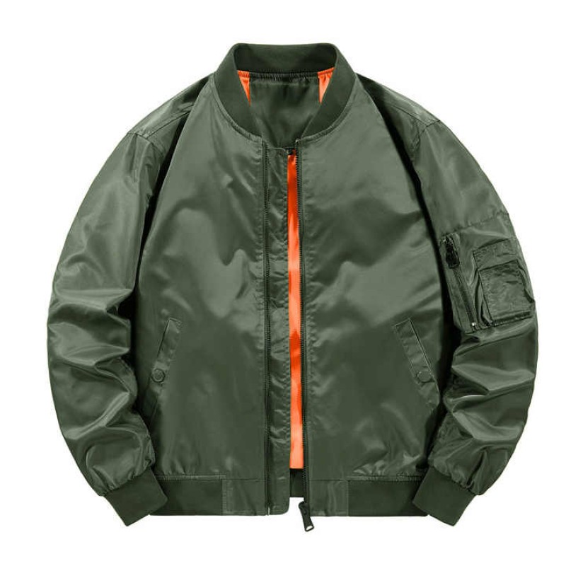 Men's Fashion Casual Windbreaker Flight Bomber Jacket Coat
