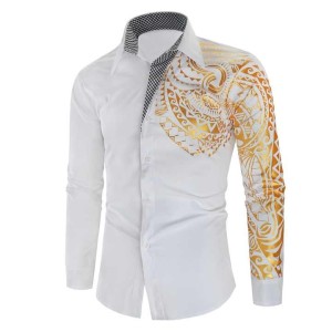 Men's Long-sleeved Shirts Retro Punk Aristocratic ...