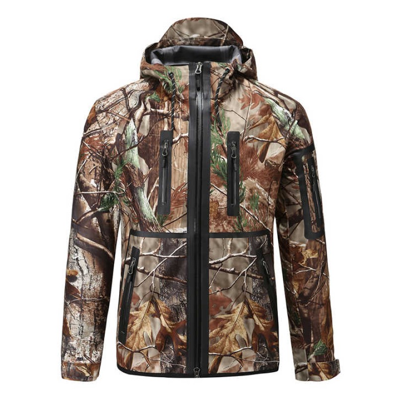 100% Polyester Men's Hunting Jacket Men Breathable Waterproof