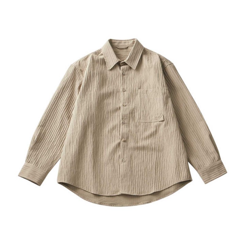 Autumn New Item in Stock High-quality Textured Shirt