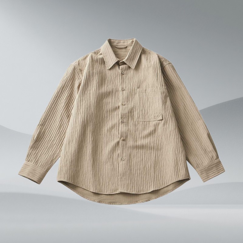 Autumn New Item in Stock High-quality Textured Shirt