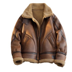 Fashion Casual Spliced Coat Winter Male Thicken La...