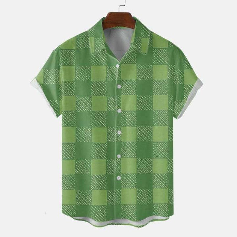 Hawaiian Shirts for Men Loose Short Sleeve Men Beach Shirts